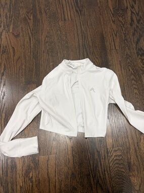 Oner Active Unified White Cropped Zip Jacket